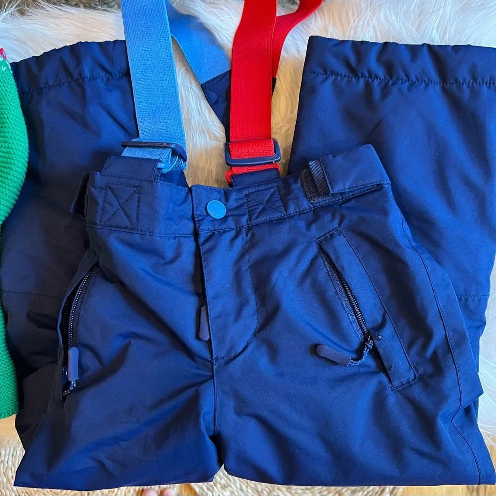 3 Mini Baby Boden Christmas Snowman Sweater Corduroy Pant Snow Bib Pants 3-4Y - Picture 10 of 15